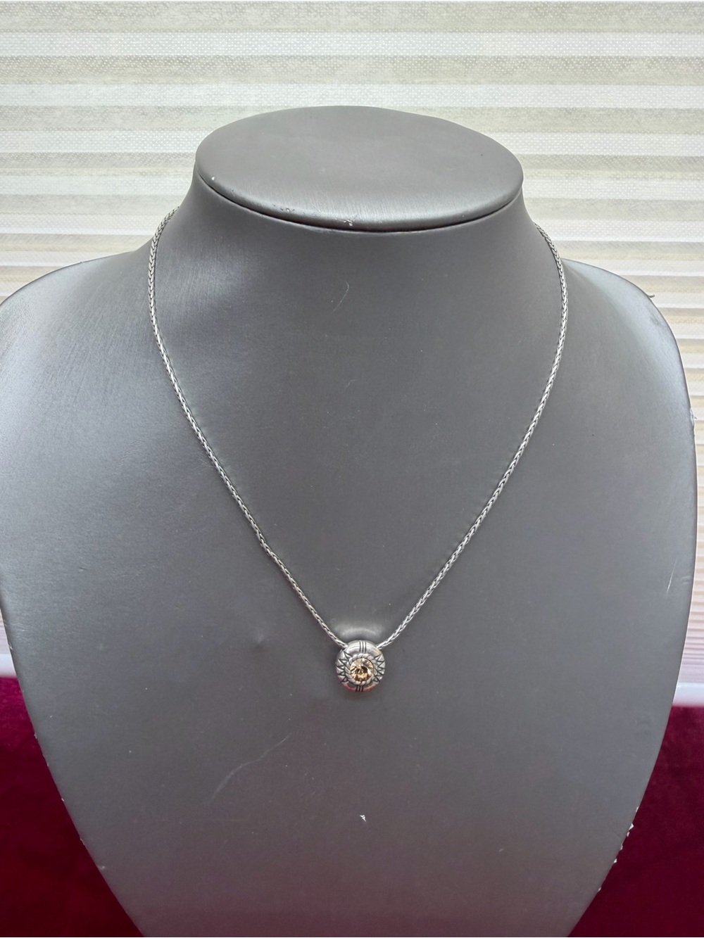 Brighton Fortino Reversible Pendant Necklace Gold Yellow and Clear Crystals